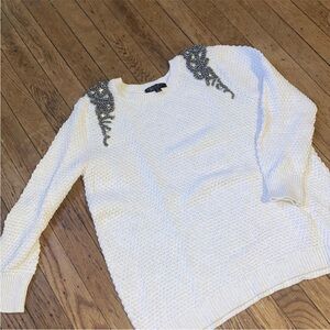Topshop Crystal Sweater Topshop Beige Top Topshop Sweater